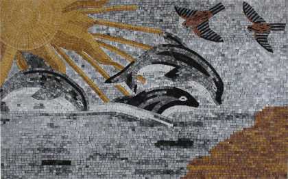 Dolphins Killer Whale Ocean Summer Mosaic