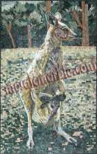 AN603 Mother & baby kangaroo scene Mosaic