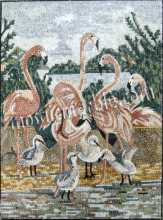 AN645 flamingo landscape Mosaic