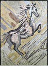 AN69 Linear pastel horse Mosaic