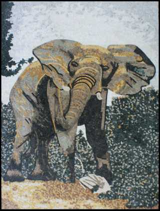 Tall Mosaic Theme Elephant