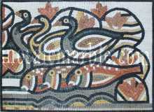AN872 Ducks & fish stone Mosaic