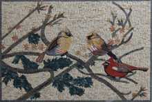 Birds on a Branch Mosaic