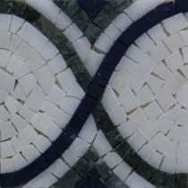 Black & White Rope Border Frame Mosaic