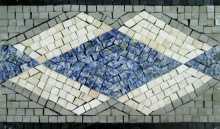 BD128 Diamond Shapes Border Mosaic