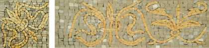 BD173 Light gold fleur de lys pattern border Mosaic