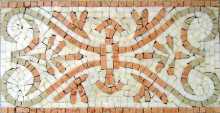 BD221 Golden and white elegant design border Mosaic