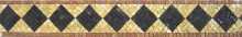 Black Diamonds on Gold bkgrnd Border Mosaic