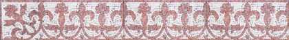 BD260 Pink on white fleur de lys border Mosaic