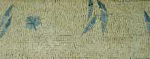 Green Leaves on Yellow bkgrnd Border Mosaic