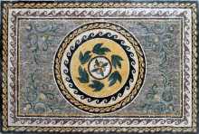 CR101 Roman leaves & wave borders Mosaic