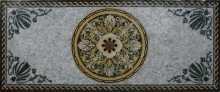 CR1100 Fleur De Lys Pattern Repetitive Floor Mosaic