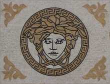 CR1225 Versace God Of Love Handmade Rug Design  Mosaic
