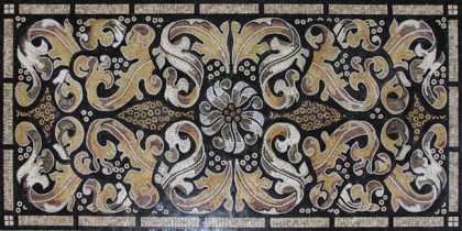 CR1264P Handmade Polished Artistic Floral  Mosaic