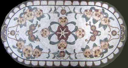 CR130 Colorful floral ovale Mosaic