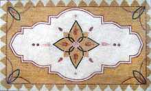 CR131 Rectangular simple design rug Mosaic