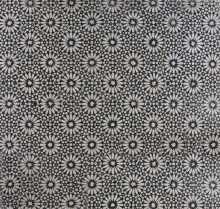 Boho Mosaic Floor Tile Black and Estremoz Creme