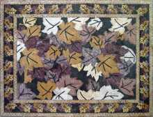 CR21 Purple gold & white automn leaves Mosaic