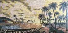 CR227 Palm river trees scene Mosaic