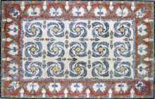 CR259 Abstract Flower in Squares Mosaic