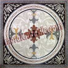 CR336 Fleur De Lys with Floral Background Mosaic
