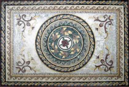 CR40 roman leaves and floral design Mosaic