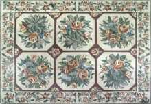 Floral Mosaic Floor Carpet