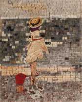 FG1019 Cute Little Gil by the Sea Mural  Mosaic