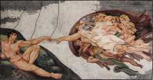 The Creation of Adam Michelangelo  Mosaic