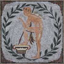 Nude Man Thinking Mosaic