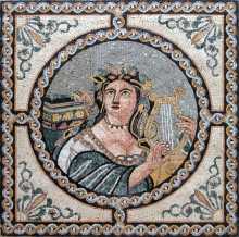 FG114 Roman Music Godess Mosaic