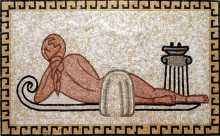 Nude on Bed Mosaic