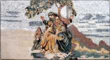 Let the Children Come to Me Jesus Mosaic