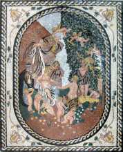 Cybele & the Seasons in a Garland of Fruit Mosaic