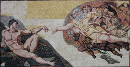The Creation of Adam Mosaic