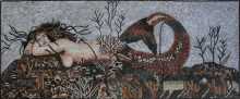 The Sleeping Mermaid Mosaic