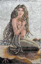 Mama Mermaid and Baby Mermaid Mosaic