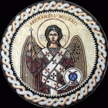 Archangel Michael Christian Wall Mosaic