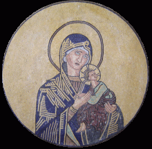 Mary with Baby Jesus Wall Mosaic