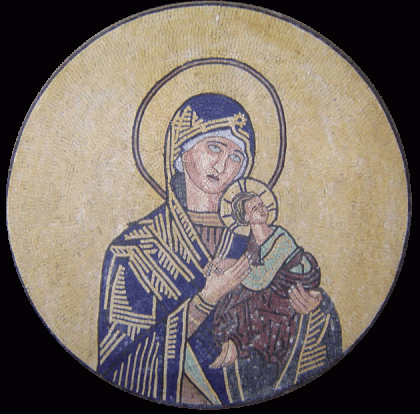 Mary with Baby Jesus Wall Mosaic