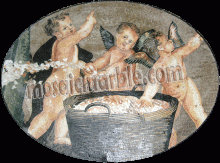 Three Cherubs (Baby Angels) Religious Mosaic