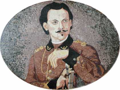 FG839 Old Commander Spanish Portrait  Mosaic