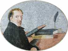 FG841 Great Philosopher Portrait Figure  Mosaic