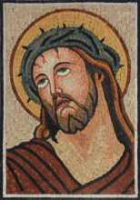 Jesus Christ Religious Icon Mosaic