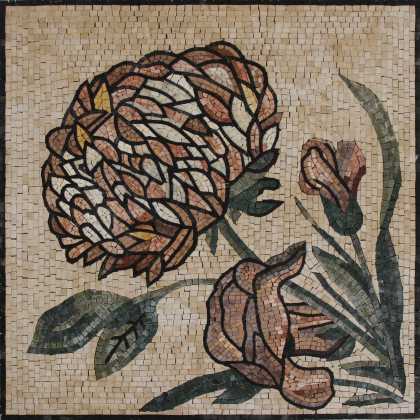 Flower illustration square Mosaic