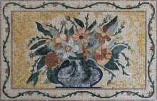 Flower Art Tile Stone Floral Mosaic
