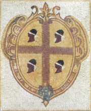 Flag of the Four Moors Sardinia Mosaic