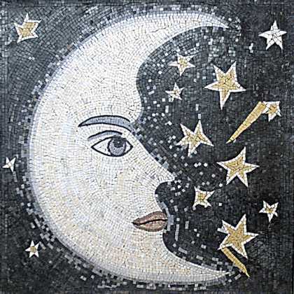 Crescent Moon and Stars Mosaic