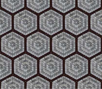 GEO2705 Repetitive Hexagon Pattern Tile  Mosaic