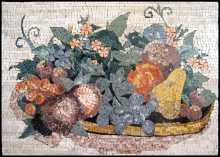 Large Beautiful Fruit Bowl Kitchen Backsplash Mosaic